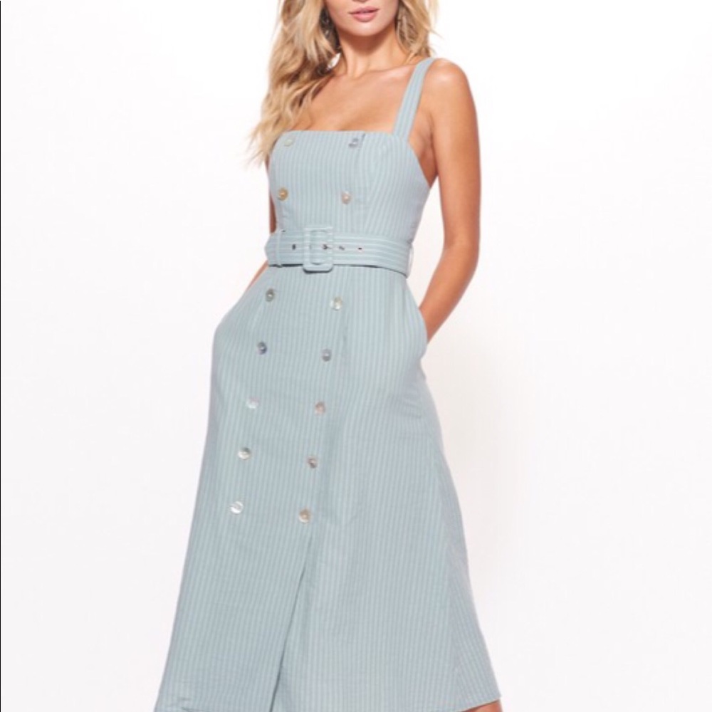 Pinstriped Jumper Dress